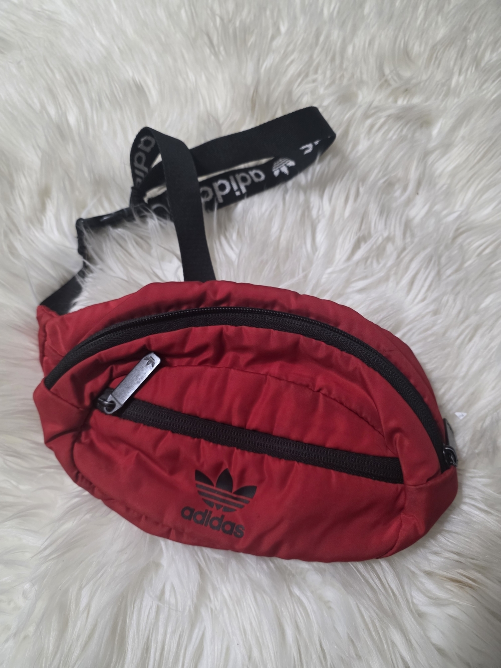 adidas Red Belt Bag with Logo Strap